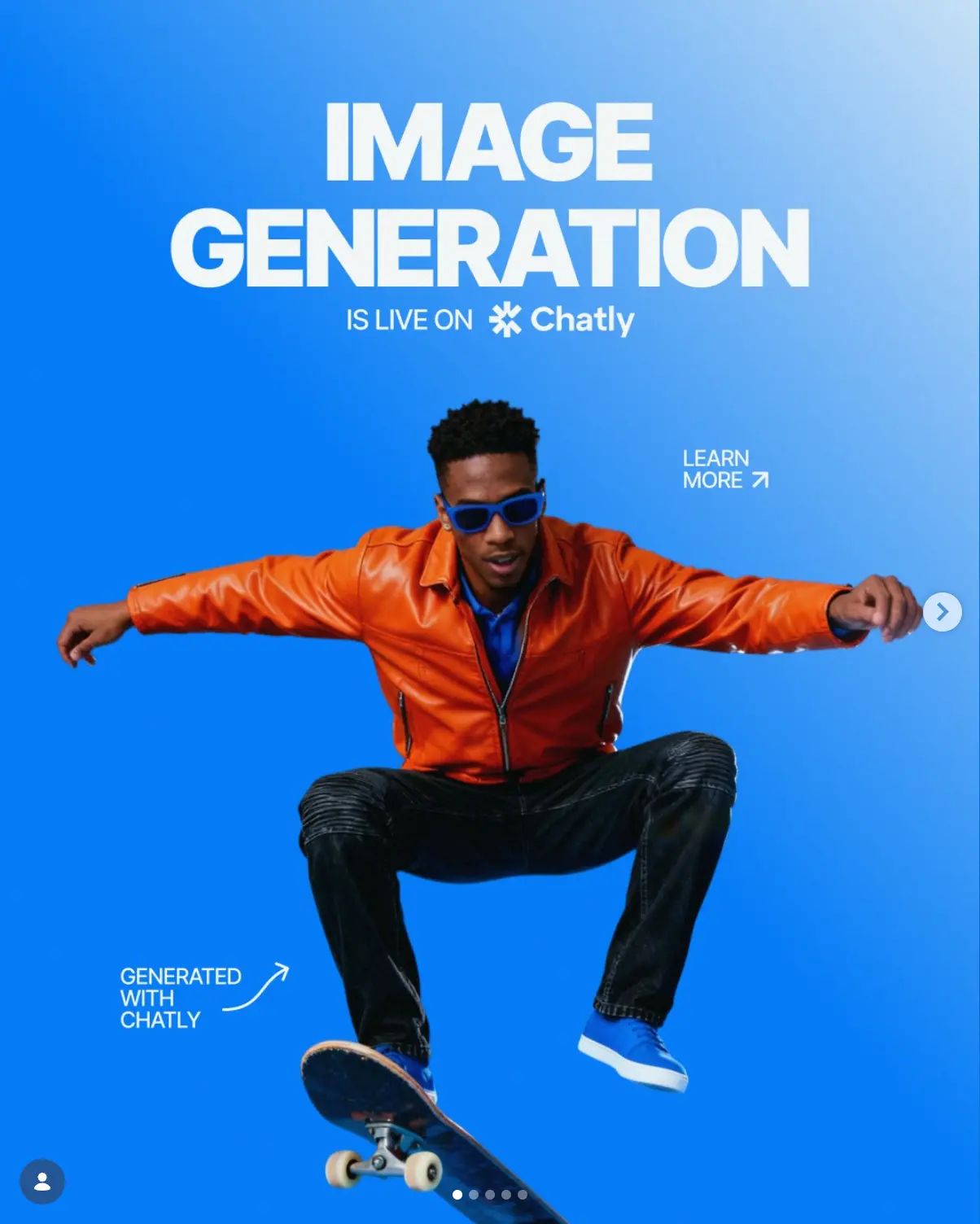 Chatly social post — image generation live on Chatly