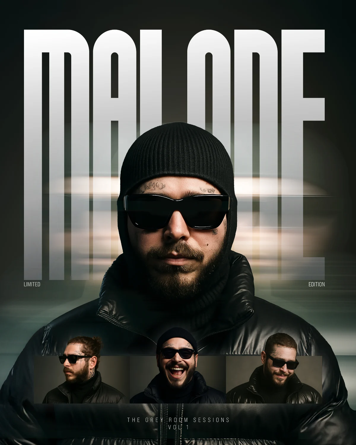 Malone — limited edition portrait poster